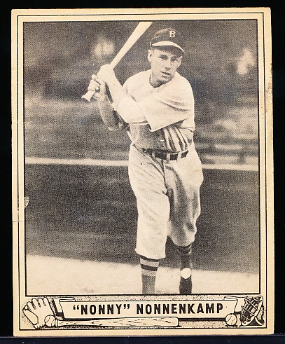 1940 Playball Bb- Hi#- #196 Nonnenkamp, Red Sox