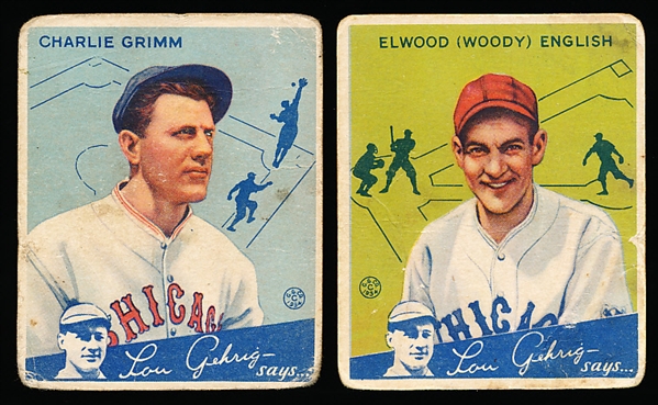 1934 Goudey Baseball- 2 Diff