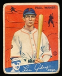 1934 Goudey Baseball- #11 Paul Waner, Pirates