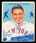 1934 Goudey Baseball- #32 Blondy Ryan, Giants