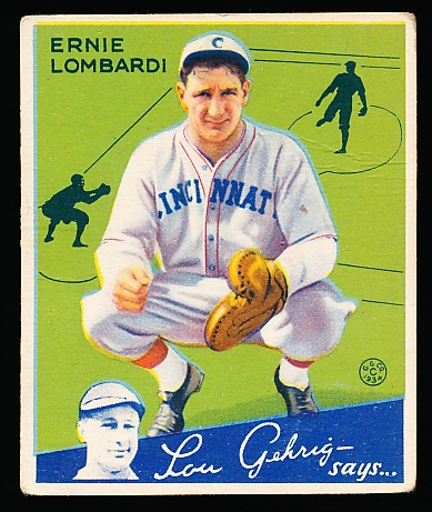 1934 Goudey Baseball- #35 Ernie Lombardi, Reds