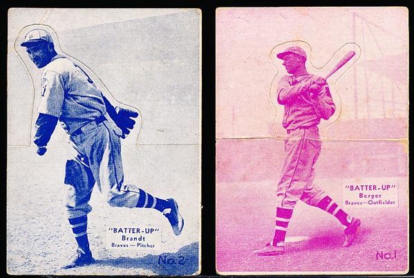 1934-36 Batter Up Bb- 2 Diff- #1 Berger (pink/purple tone
