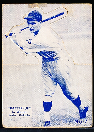 1934-36 Batter Up Bb- #17 L. Waner, Pirates- Blue Tone