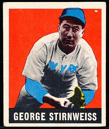 1948/49 Leaf Bb- #95 Snuffy Stirnweiss, Yankees