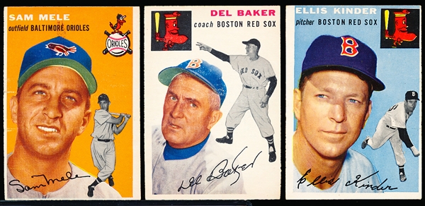 1954 Topps Bb- 3 Diff