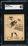 1940 Playball Baseball- #240 Bill Atwood, Phillies- Hi#- SGC 4 (Vg-Ex)- Last card in the set