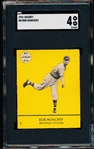 1941 Goudey Baseball- #8 Bob Muncrief, Browns- SGC 4 (Vg-Ex)- Yellow Color