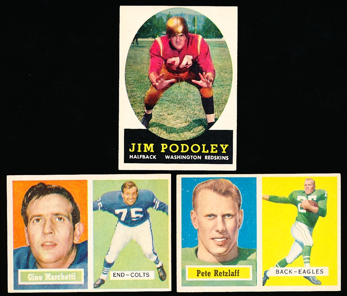 1957/58 Topps Fb- 9 Cards
