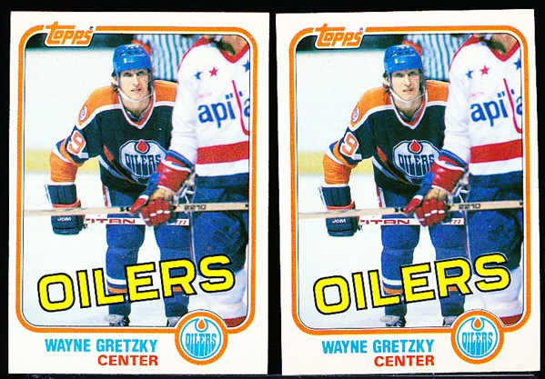 1981-82 Topps Hockey #16 Wayne Gretzky- 2 Cards