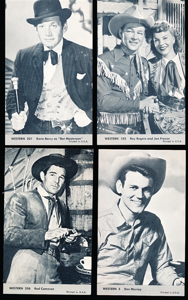 1959 Nu-Card Western Movie Cards- 5 Asst./ 4 Diff.