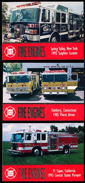 1994 Bon Air Collectibles “Fire Engines”- 1 Complete Series 3 Set of 100 Cards