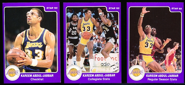 1985 Star Bskbl. “Kareem Abdul-Jabbar”- 1 Complete Set of 18 Cards