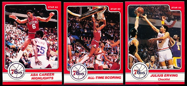 1985 Star Bskbl. “Julius Erving”- 1 Complete Set of 18 Cards