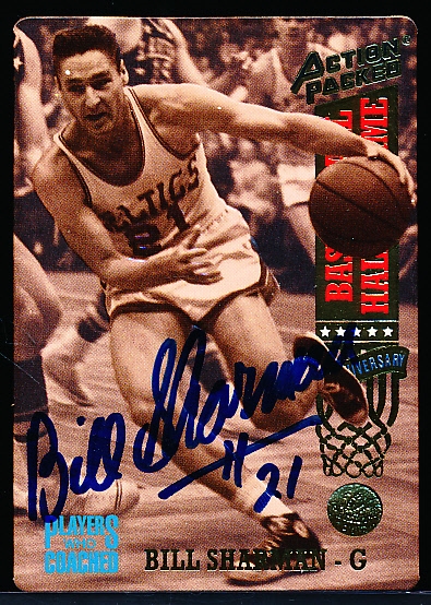 Autographed 1993 Action Packed Bskbl. HOF #84 Bill Sharman, Celtics