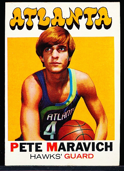 1971-72 Topps Bskt.- #55 Pete Maravich, Hawks