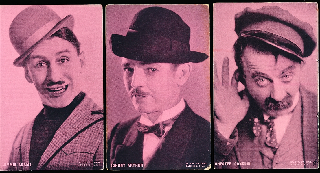 1920’s-40’s Pink Toned Blank-Backed Exhibits- 12 Diff.