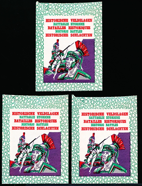 1968 Cox International (Antwerp) “Historical Battles”- 3 Unopened Sticker Packs