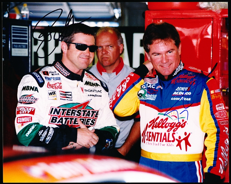 Autographed NASCAR Bobby and Terry Labonte Color 8” x 10” 