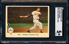 1959 Fleer “Ted Williams” Baseball- #16 Williams’ Greatest Year- SGC 5 (Ex)