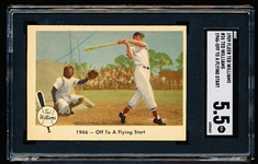 1959 Fleer “Ted Williams” Baseball- #26 “1946- Off to a Flying Start”- SGC 5.5 (Ex+)