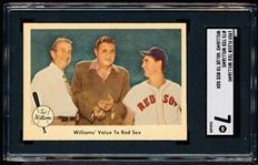 1959 Fleer “Ted Williams” Baseball- #75 “Williams’ Value to Red Sox”- SGC 7 (NM)