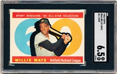 1960 Topps Baseball- #564 Willie Mays All Star- SGC 6.5 (Ex-NM+)- Hi# 