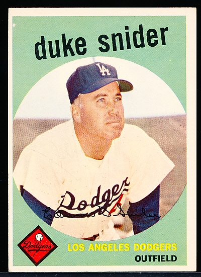 1959 Topps Baseball- #20 Duke Snider, Dodgers