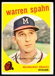 1959 Topps Baseball- #40 Warren Spahn, Braves- “31” variation back.