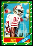 1986 Topps Ftbl. #161 Jerry Rice RC, 49ers