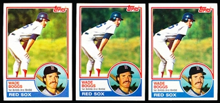 1983 Topps Bsbl. #498 Wade Boggs RC- 5 Cards
