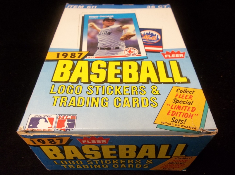 1987 Fleer Baseball- 1 Unopened Wax Box