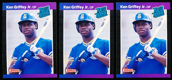 1989 Donruss Bsbl. #33 Ken Griffey, Jr. RC- 10 Cards