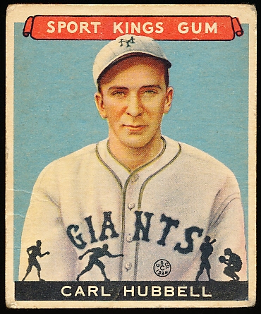 1933 Goudey Sport Kings- #42 Carl Hubbell, Baseball