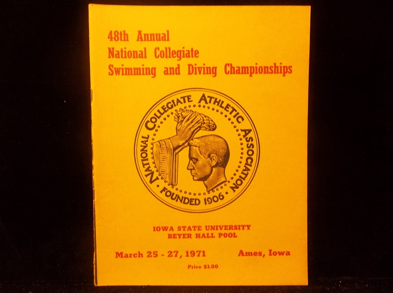 1971 NCAA Swimming and Diving Nat Championship Program- @Iowa State