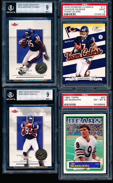 Four Professionally Graded Football Cards- 4 Diff