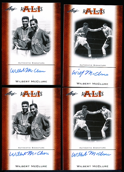 2010 Leaf Muhammad Ali Boxing “Associates of Ali Autographs”- Wilbert McClure- 4 Asst. Autographs