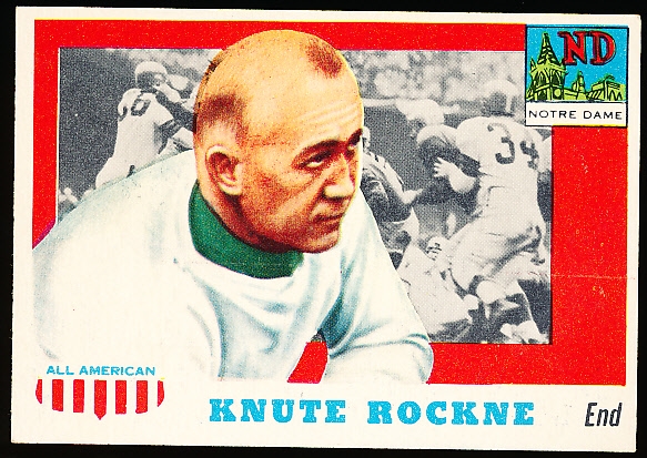 1955 Topps All-American Football- #16 Knute Rockne, Notre Dame