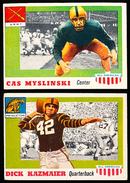1955 Topps All-American Football- 2 Cards