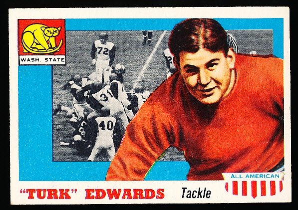 1955 Topps All-American Football- #36 Turk Edwards, Washington State- SP.