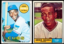 Ernie Banks- 2 Cards