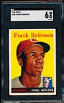 1958 Topps Baseball- #285 Frank Robinson, Reds- SGC 6 (Ex-Nm)