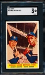 1958 Topps Baseball- #418 Mantle/Aaron- SGC 3 (Vg)