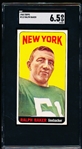 1965 Topps Football- #112 Ralph Baker, Jets- SGC 6.5 (Ex-Nm +)