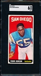 1965 Topps Football- #156 Frank Buncom, San Diego- SGC 6 (Ex-Nm)