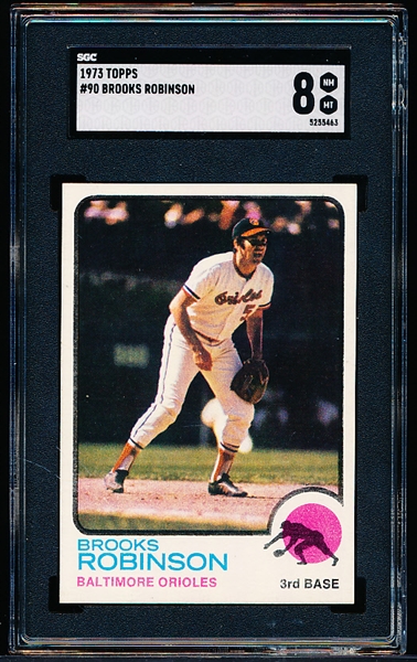 1973 Topps Baseball- #90 Brooks Robinson, Orioles- SGC 8 (Nm-Mt)