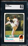 1973 Topps Baseball- #160 Jim Palmer, Orioles- SGC 8 (Nm-Mt)