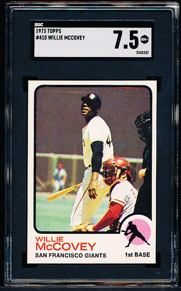 1973 Topps Baseball- #410 McCovey, Giants- SGC 7.5 (NM+)