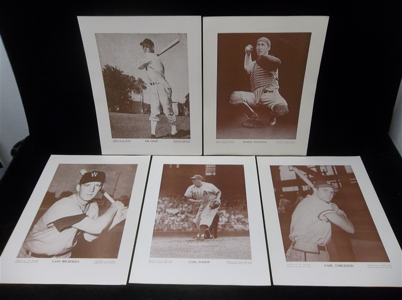 1910-1957 Baseball Magazine Player Posters- 5 Diff