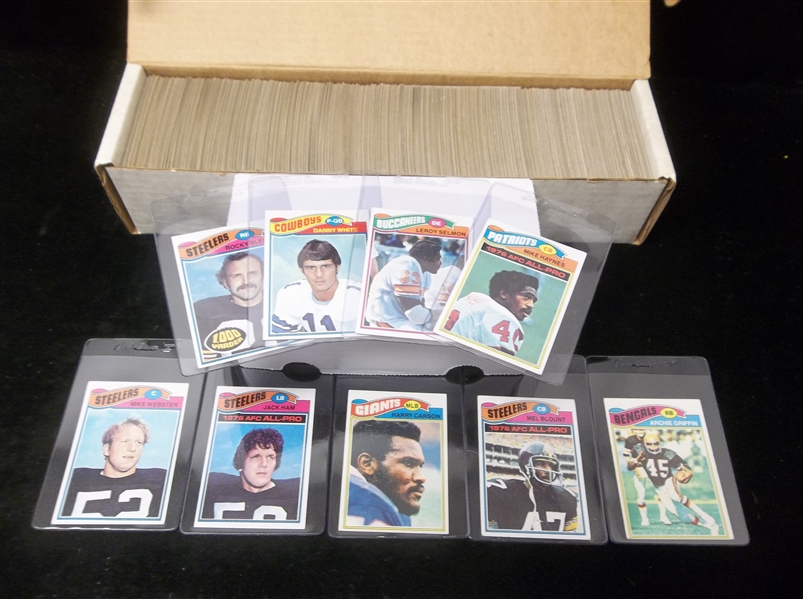 1977 Topps Football- An 800-Count Box Full + a 400-Count Box 75% Full