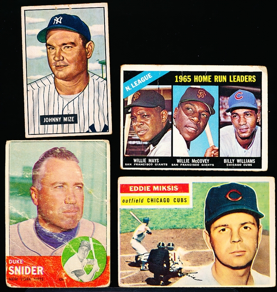 Four Vintage Baseball Cards